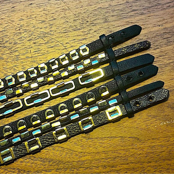 Authentic Vuitton Rare 6 Strap Monogram Silver Hardware Runway Cuff Bracelet - Picture 5 of 9